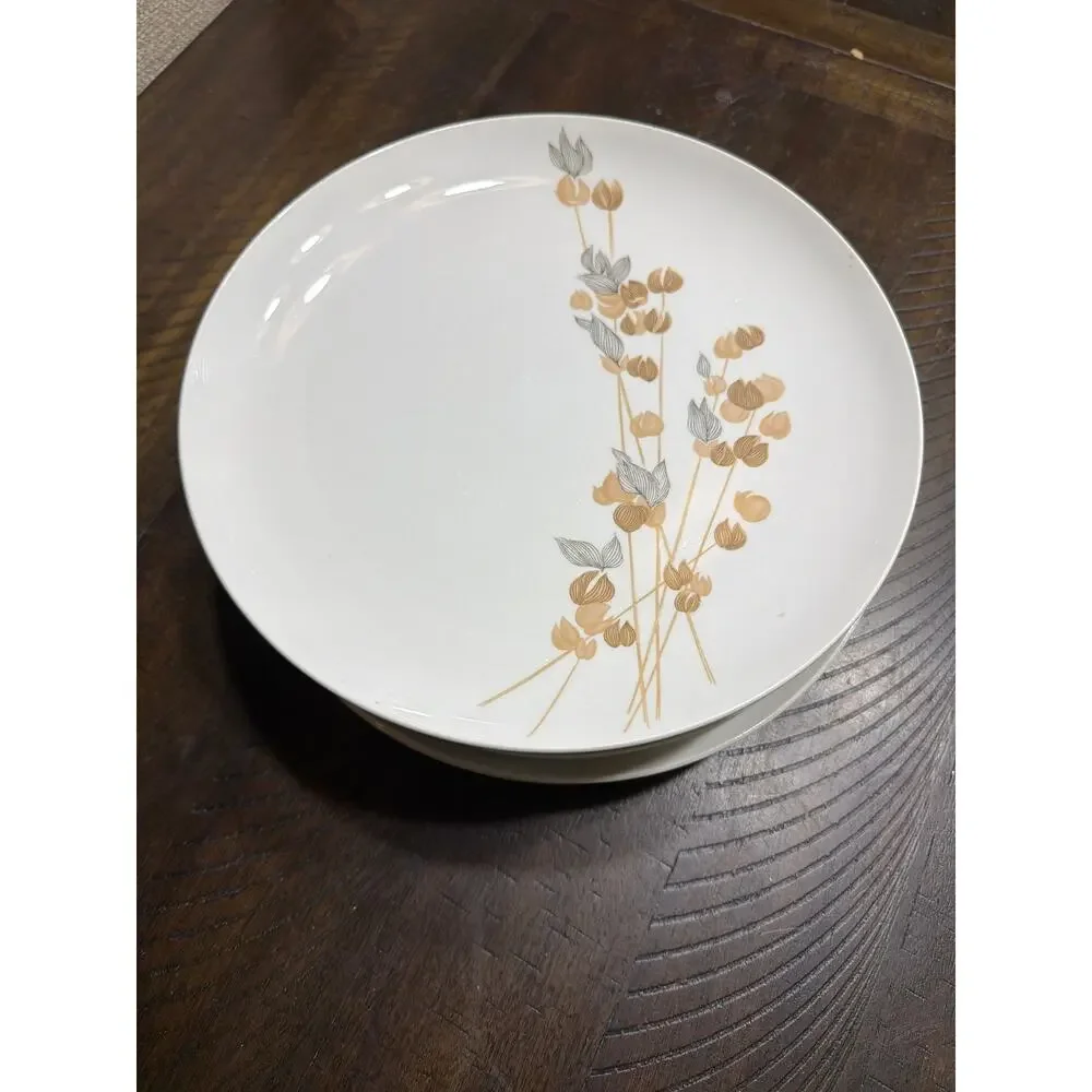 Vintage Franciscan Fan Tan Whitestone Ware Salad Plates Set of 8 Japan 8